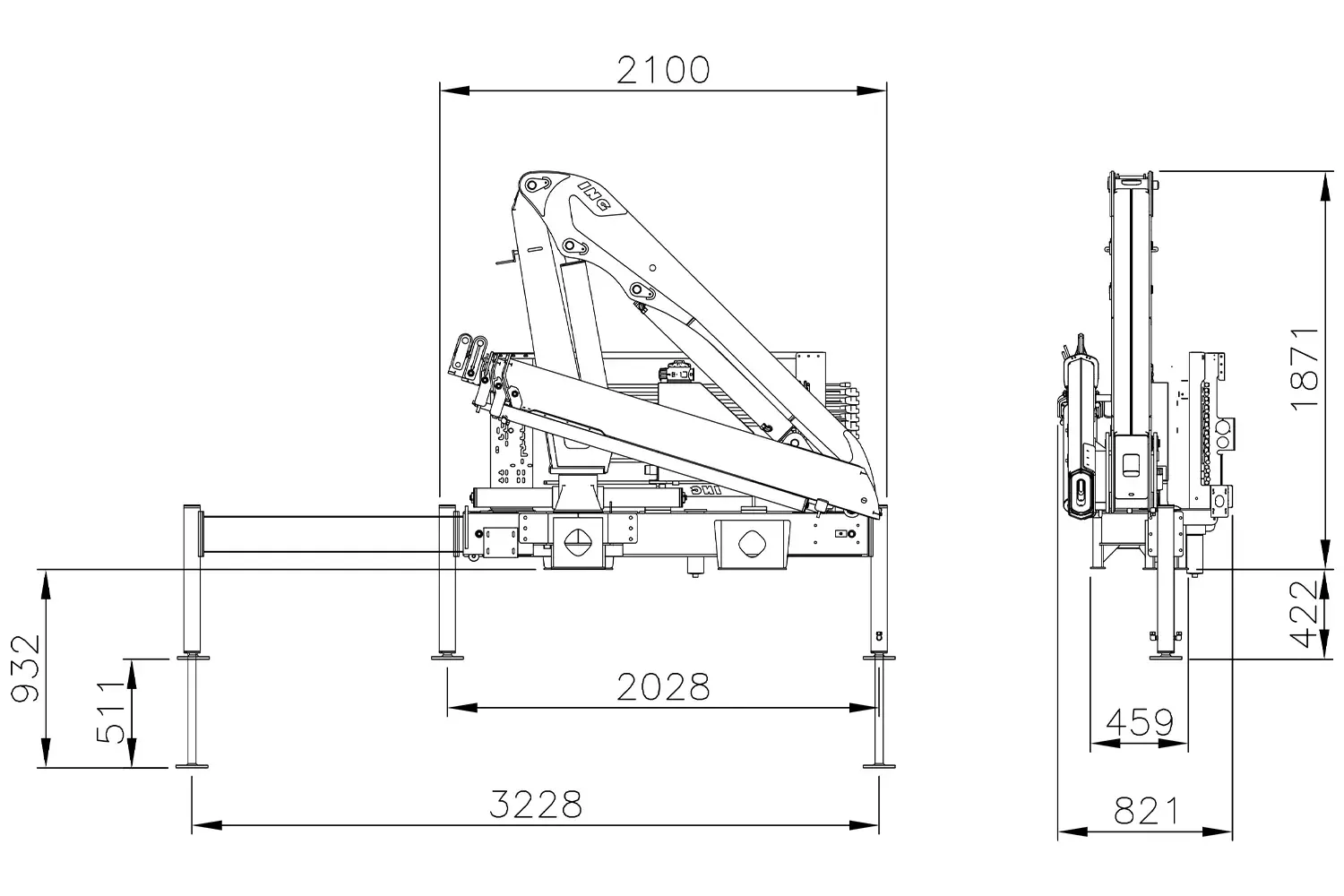 Dimensiones Grua 5.000