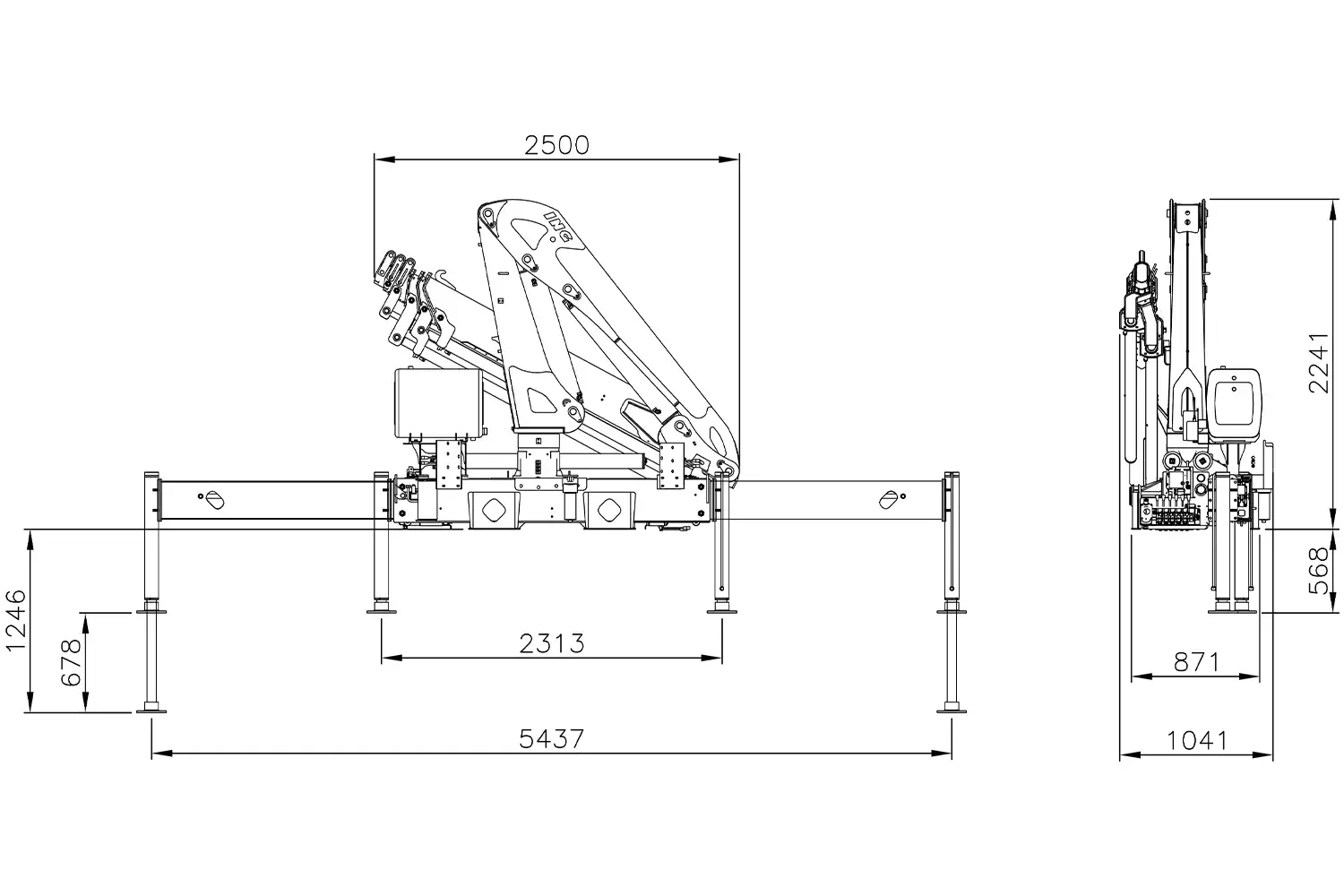 Dimensiones Grua 12.500