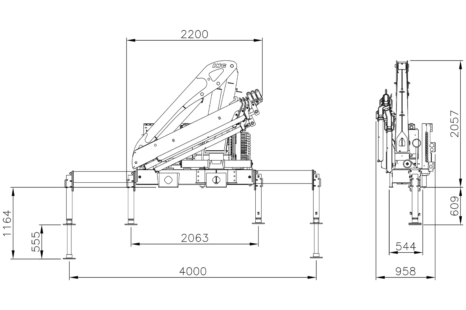 Dimensiones Grua 8.500