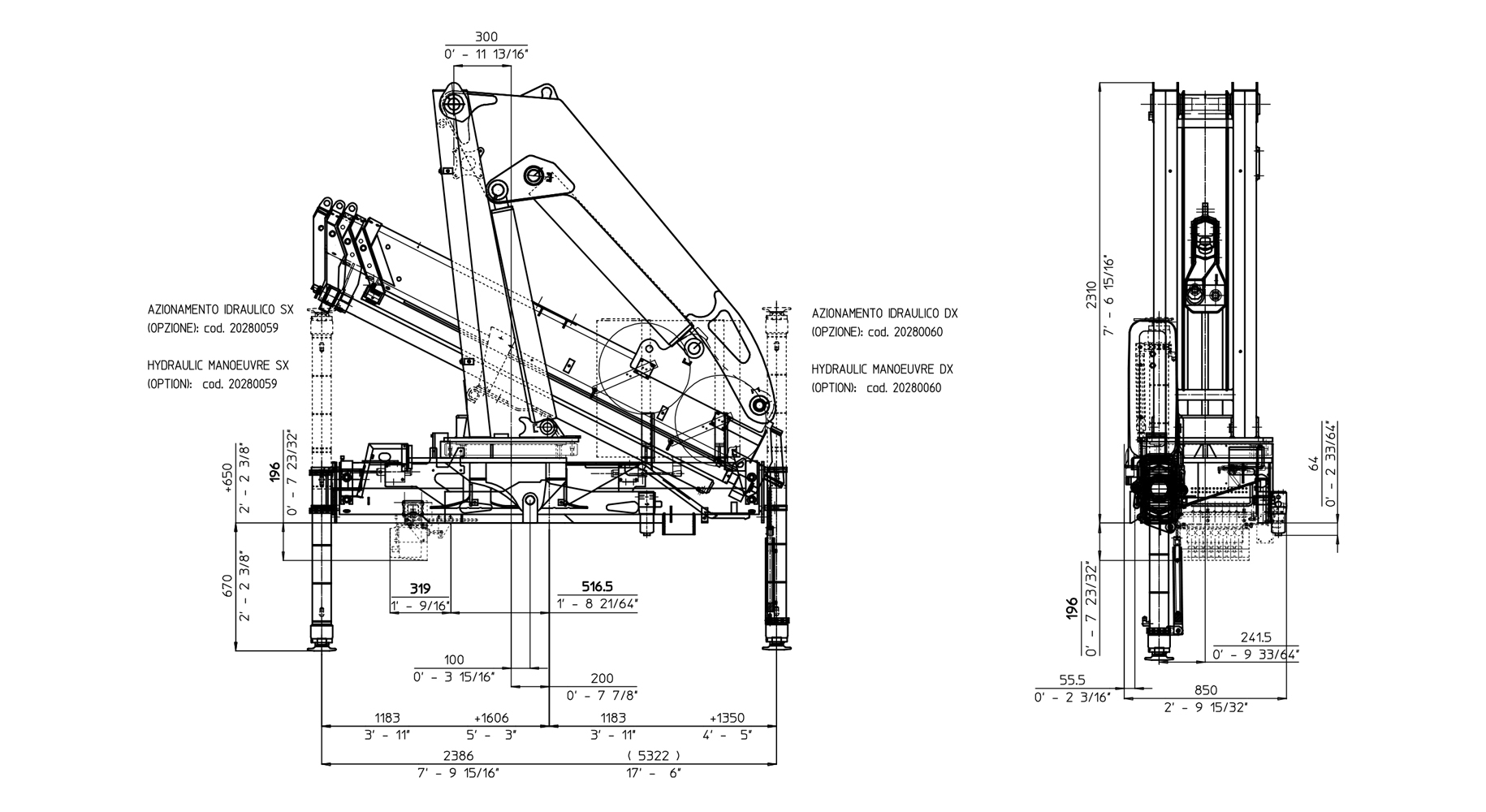 Dimensiones Grua 19.500 E ASC